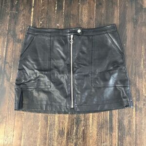Faux Leather Skirt